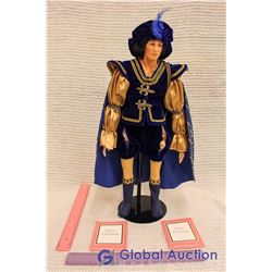 Prince Charming Franklin Heirloom Porcelain Doll W/ Certificate And Stand