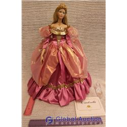 Cinderella Franklin Heirloom Porcelain Doll W/ Certificate And Stand