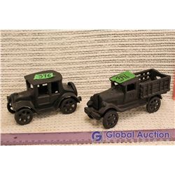 Pair Of Cast Iron Cars