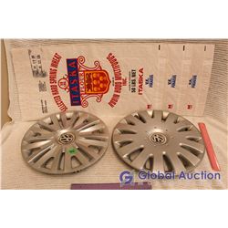 Vintage Flour Bags With VW Hubcaps