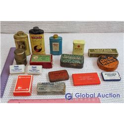 Lot of Vintage Tins and Misc.