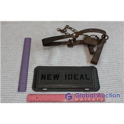 New Deal Metal Plaque and Animal Trap