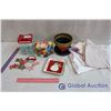 Image 1 : Lot of Christmas Decor w/Table Cloths
