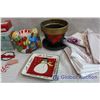 Image 3 : Lot of Christmas Decor w/Table Cloths