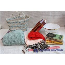 Lot of Scarves, Books, and Photo Albums