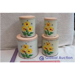 Floral Tin Canister Set