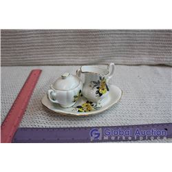 Sugar And Creamer Set, English Bone China