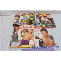 Lot of Misc Vintage Magazines (Science & Mechanics, Hot Rod, Boxing & Wrestling)