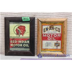 Framed Red Indian & En Ar Co Labels