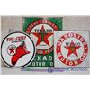 Image 1 : 3 Texaco Reproduction Tin Signs