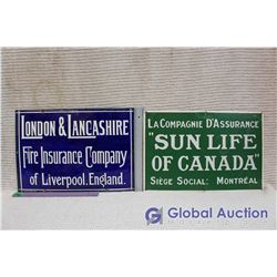 Vintage Porcelain Insurance Signs (2)