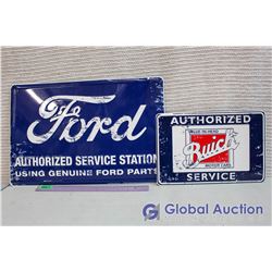 2 Reproduction Signs Ford & Buick