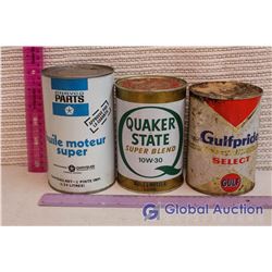 Chryco, Quaker State, Gulf Tins