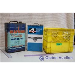 4 Star Raw Linseed Tin & Marlene Oil Tin