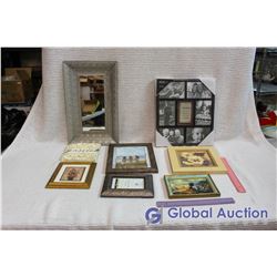 Lot of Picture Frames and Mirror