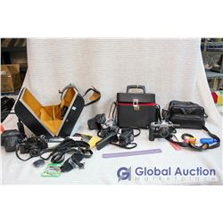 (3) Pentax Cameras w/Cases & Contents