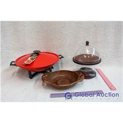 Cheese and Cracker Bubble, Electric Wok and Serving Dish