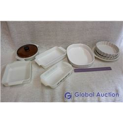 Misc Kitchenware (FireKing Casserole Dishes, Pie Plates)