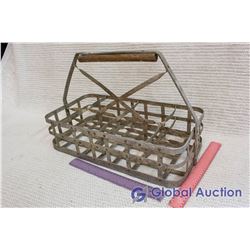Vintage Metal Milk Crate
