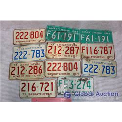 Lot of 70's Sask License Plates (11)