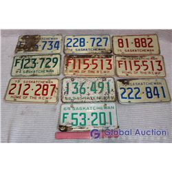Lot of 60's & 70's Sask License Plates (10)
