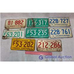 Lot of 60's & 70's Sask License Plates (8)