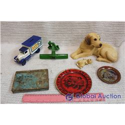 Lot of Vintage Misc. Toys, Decor, And Tobacco