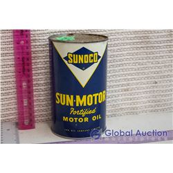 Sunoco Sun-Motor Motor Oil Tin (Unopened & Full)