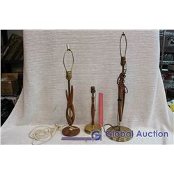 Wooden Table Lamps (3)