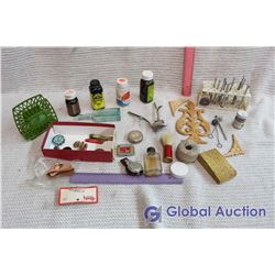 Lot Of Leather Working Tools With Misc.