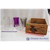 Image 1 : Wood Crate Full Of Glassware