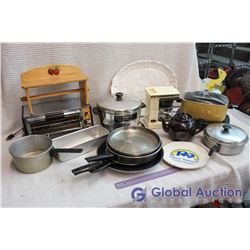 Lot Of Vintage Kitchen Ware And Appliances