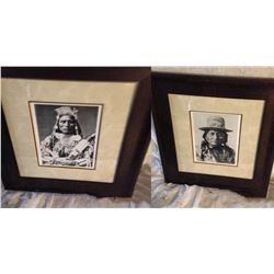 Pair Of Native Chief Photos (Sitting Bull And Washakie) (Sold Two Times The Money)