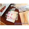 Image 3 : Misc. Linens (Hankies, Tablecloths, Quilted, Pillow, Etc)