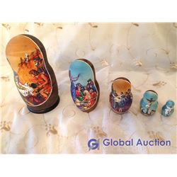 XMas Stacking Dolls (5 Pc Set)