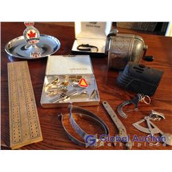 Misc. Lot (Tieclips, Legion Ashtray, Watch Etc)