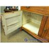 Image 7 : Antique Wooden Buffet with Mirrored Hutch