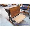 Image 2 : Antique School Desk, Cast Base