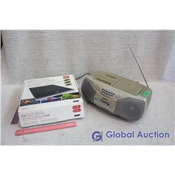 Vintage Sony CD Radio Cassette Recorder and Amplified Digital Antennae