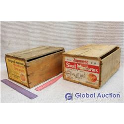 (2) Vintage Orange Crates
