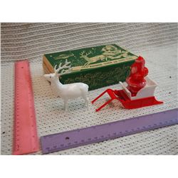 Cheerio Brank Reindeer, Sleigh And Santa Claus Ornament With Box