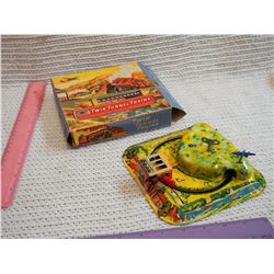 Met Toy Twin Tunnel Trains, Tin Train Toy With Box Working