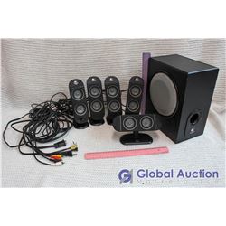 Set of Logitec 5.1 Surround Speakers