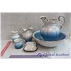 Image 1 : Wash Basin and Pitcher Bathroom Set