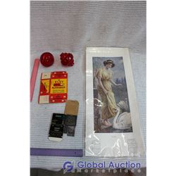 1914 Phebe Calendar, Ammo Boxes (2) Plastic Globes (2)