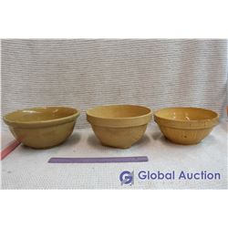 Lot of Stoneware Bowls (3)