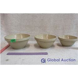 Lot of Matching Stoneware Bowls (3)