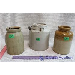 Lot of Small Crocks (3)