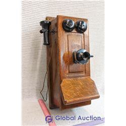Vintage Wooden Wall Phone