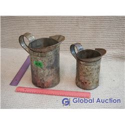 Pair Of Metal Oil Pourers